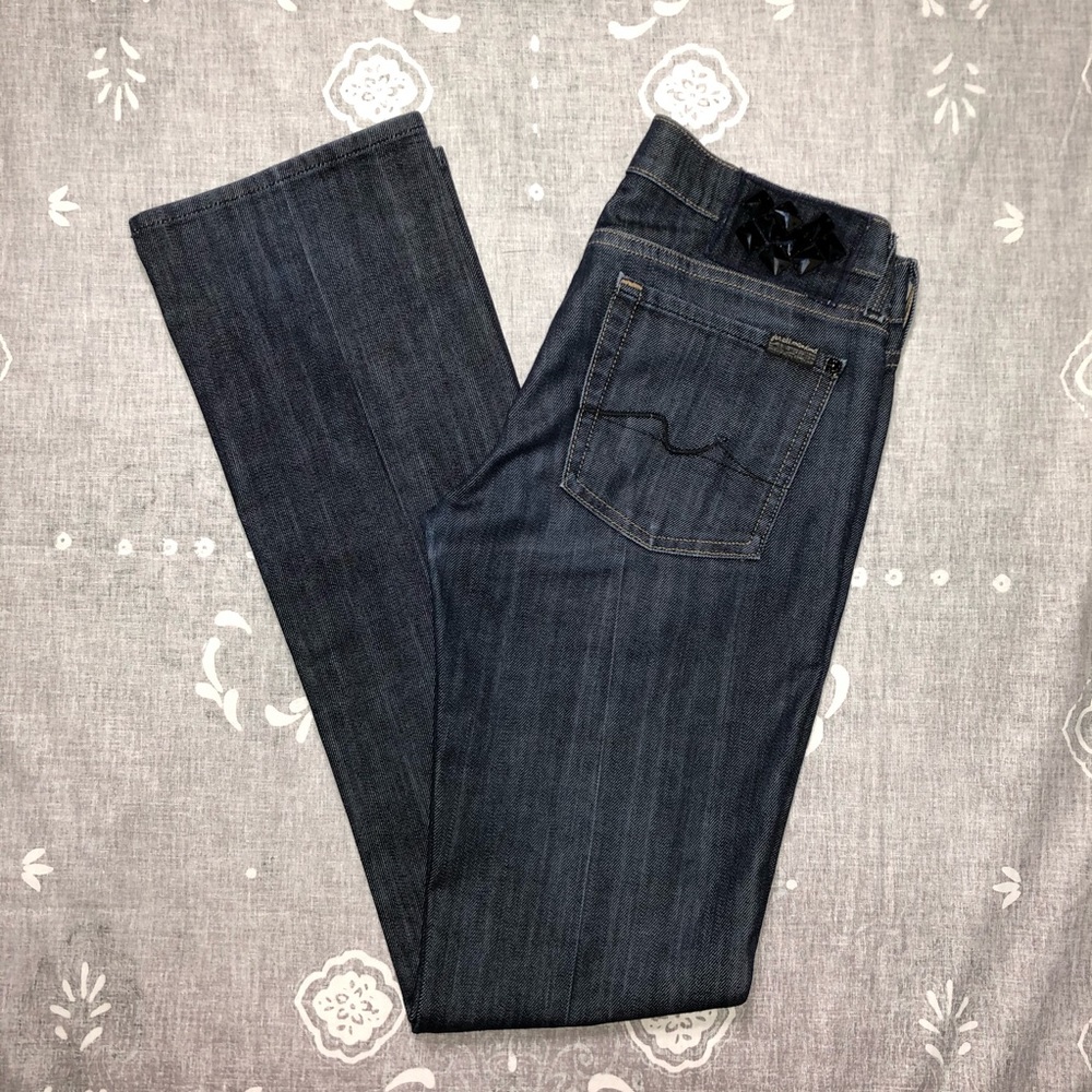 7 for all mankind | Dark Blue Straight Jeans Sz 28